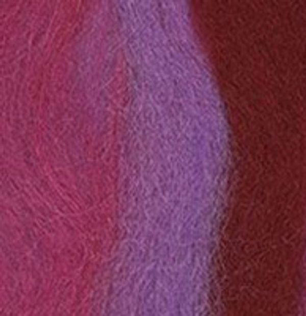 Шерсть для валяния (до 29 мкр), 50 г. 6114 винный/мальва/св.фиалка, Gamma MY-050