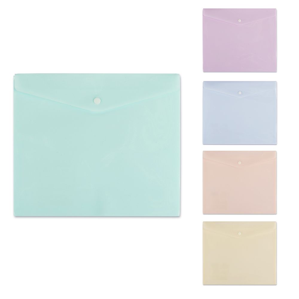 Папка-конверт для тетрадей с кнопкой A5+ 180 мкм диагональ, 20 шт, ассорти 2104010, Expert Complete