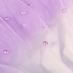 Фатин с бусинами 150 см / 15 метров, С223-28, цв.сиреневый