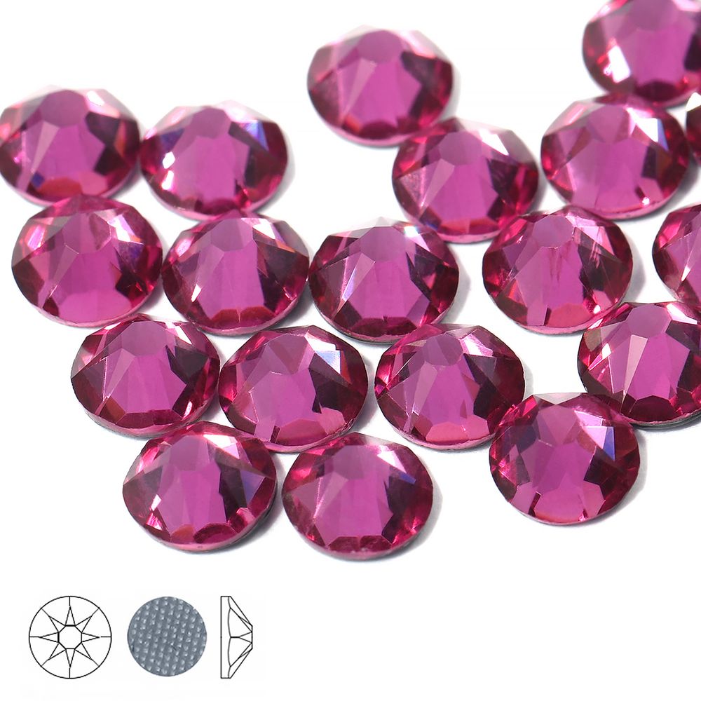 Стразы термоклеевые Xirius 8+8 граней SS20 (4,6-4,8 мм) HF20-14 цв. Fuchsia, уп. 100 шт