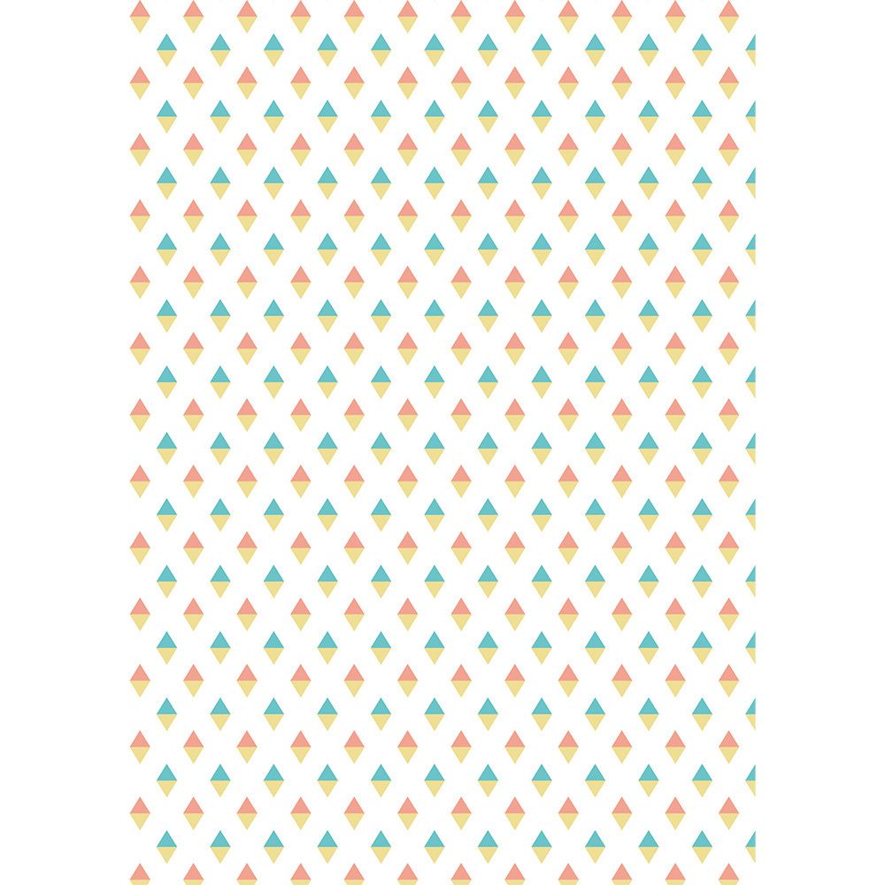 Ткань для пэчворка Peppy Грамотейка, рулон 112 см / 5 метров, ГР-09 ромбы белый, Peppy