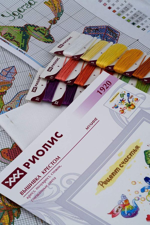 Набор для вышивания нитками Риолис, Рецепт счастья 30х30 см