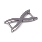 Пряжка ременная металл 8 мм, Pewter олово (чер.никель), 4 шт, MB198