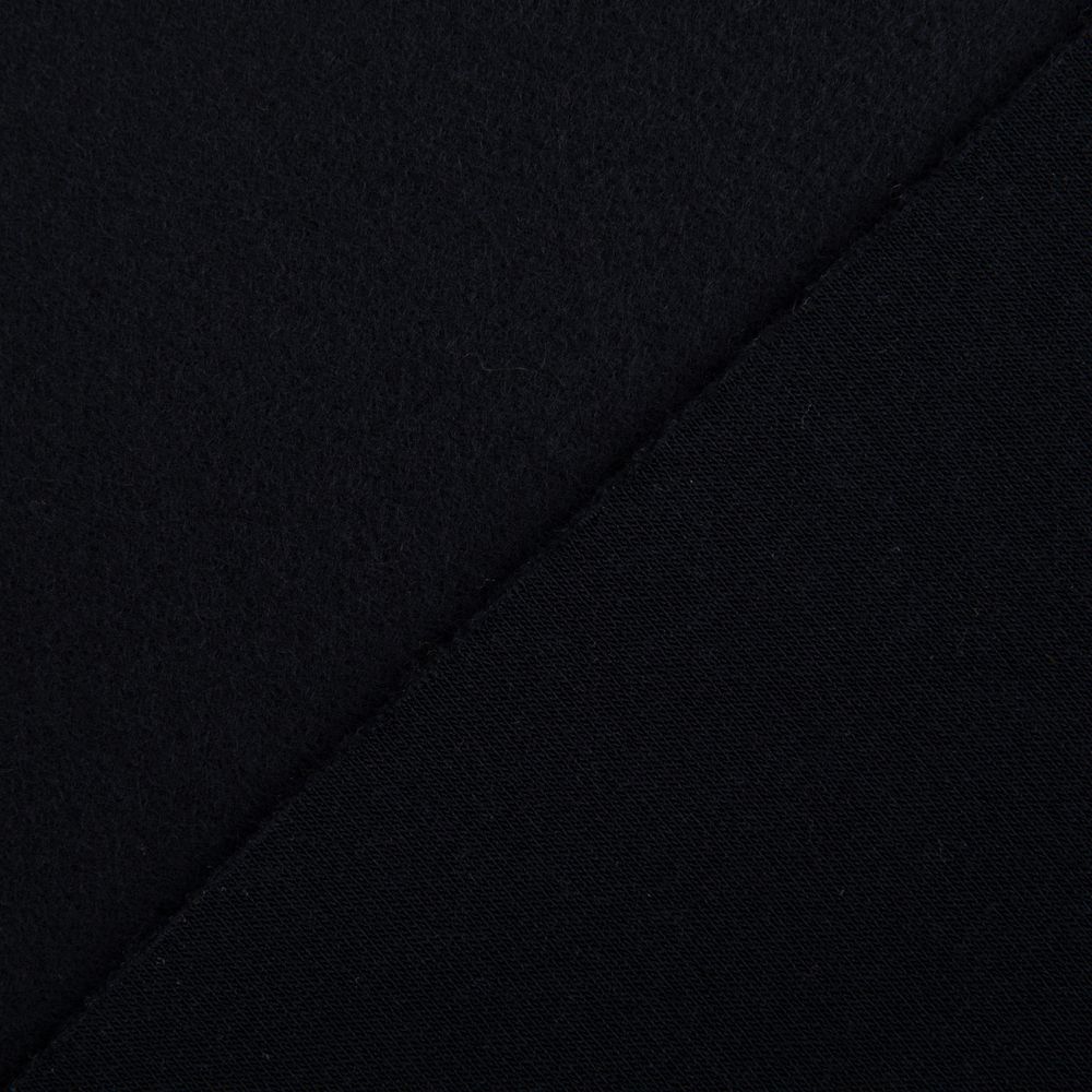 Футер 2-нитка с начесом 275 г/м², 150х180±5 см, черный/black, Gamma DBKTN