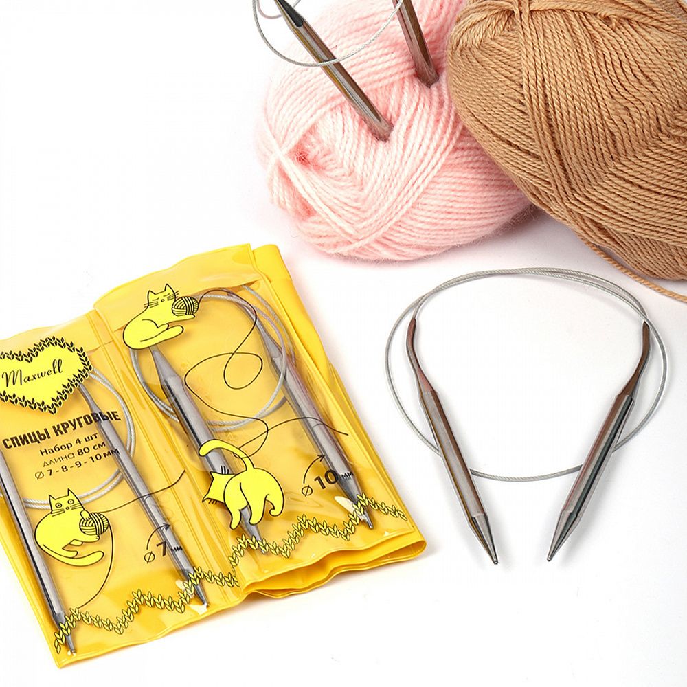 Набор круговых спиц Maxwell Gold 4 шт длина 80см 7-8-9-10мм