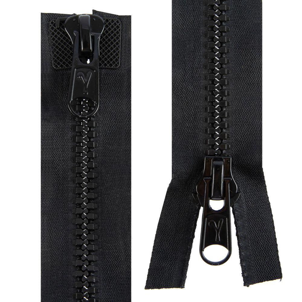 Молния трактор Т8 (8 мм) 2 зам., разъем., 100 см, 077 черный, G2080A Gamma 10 шт