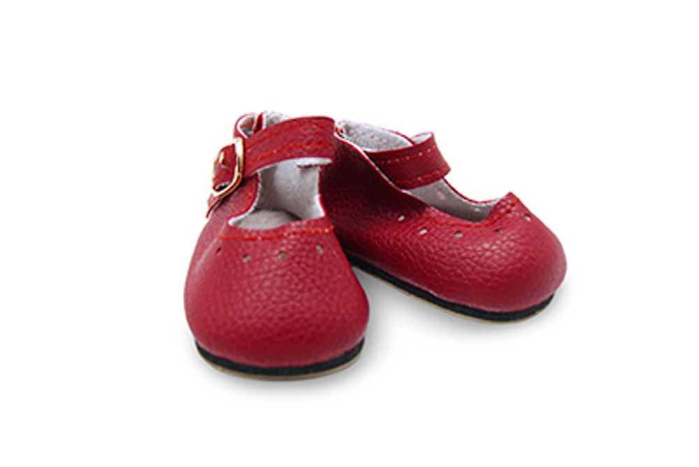 Туфли для куклы с пряжкой, 28341 65х30 мм, цв. темно-красный 1 пара