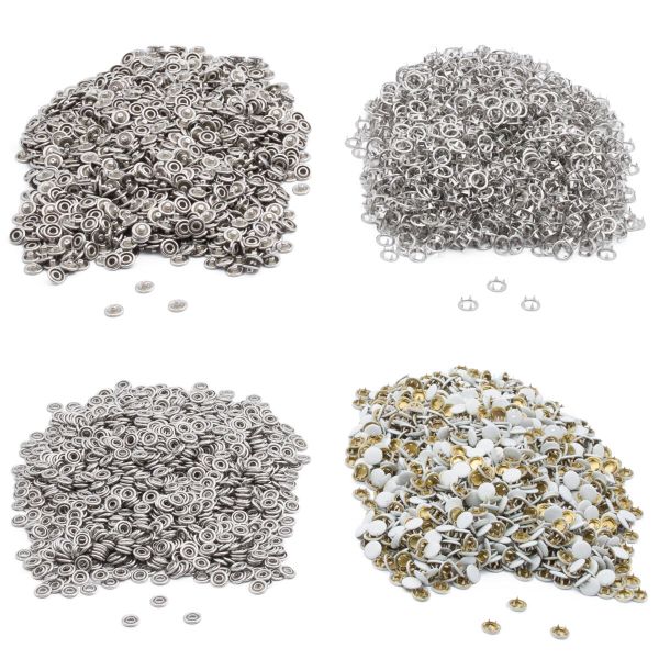 Кнопка рубашечная (джерси) закрытая ⌀7.8 мм, ≈1440 шт, МЕТАЛЛ, эмаль, 101 белый глянцевый, NEW STAR