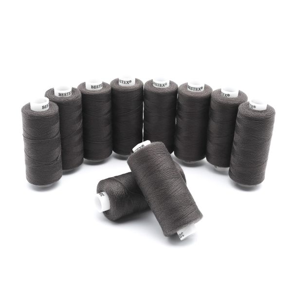 Нитки швейные бытовые Bestex 40/2, 365 м (400 ярд) / 10 кат., 389 темная сажа