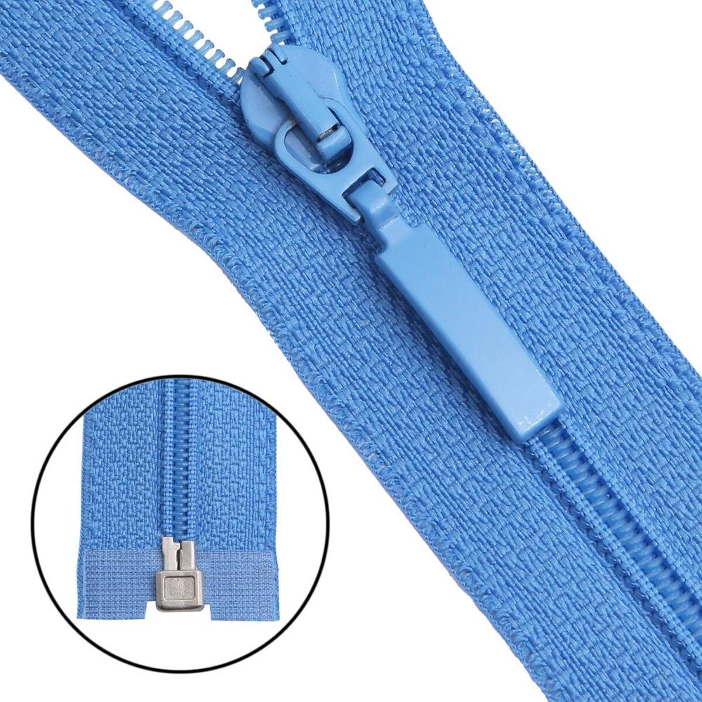 Молния спираль (витая) Arta Т5 (5 мм) 1 зам., разъем., 85 см, цв. 260 голубой, уп.5 шт