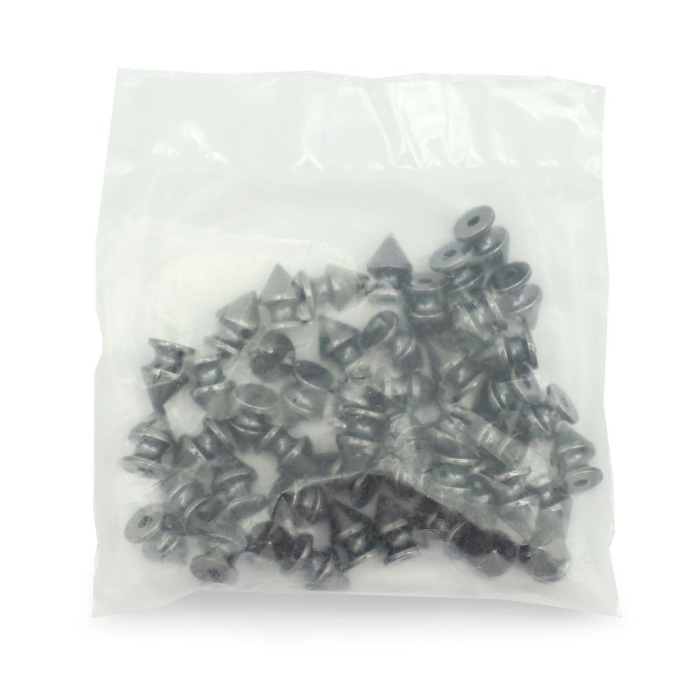 Хольнитены джинсовые ⌀8 мм, h=10 мм, чер.никель мет. пика, 50 шт