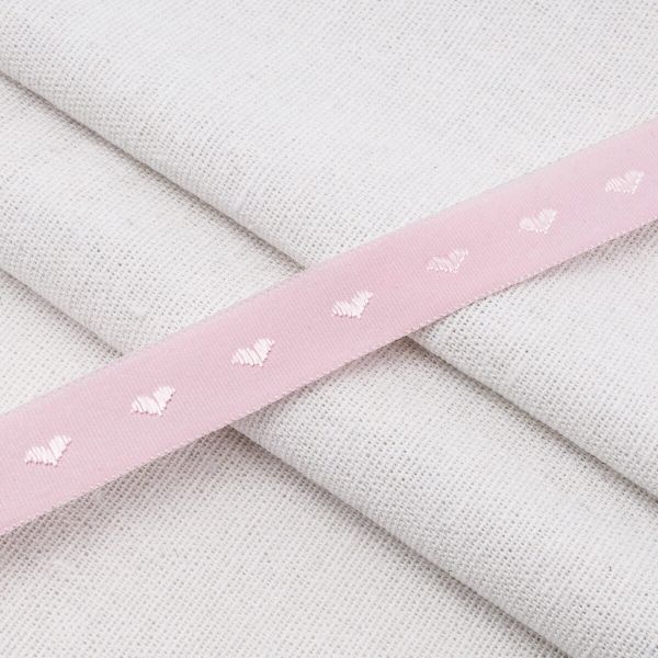 Резинка бельевая (окантовочная) 15.0 мм / 50 метров, тканая, бледно-розовый, ML124015/99/1