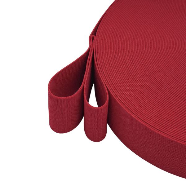 Резинка вязаная 50.0 мм / 25 метров, красный