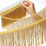 Бахрома отделочная широкая 100.0 мм / 4.5 метра, цв.золото