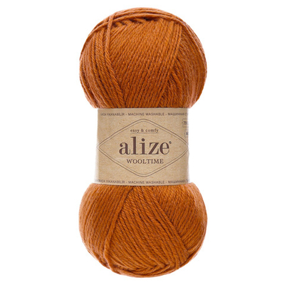 Пряжа ALIZE Wooltime 100гр. 200м. (75% SW шерсть, 25% полиамид) (433 терракот), 5 шт