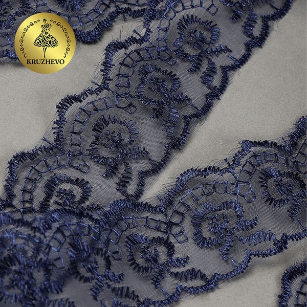 Кружево капроновое 45 мм / 9.14 м, TBS.30010 цв.330 т.синий, Kruzhevo