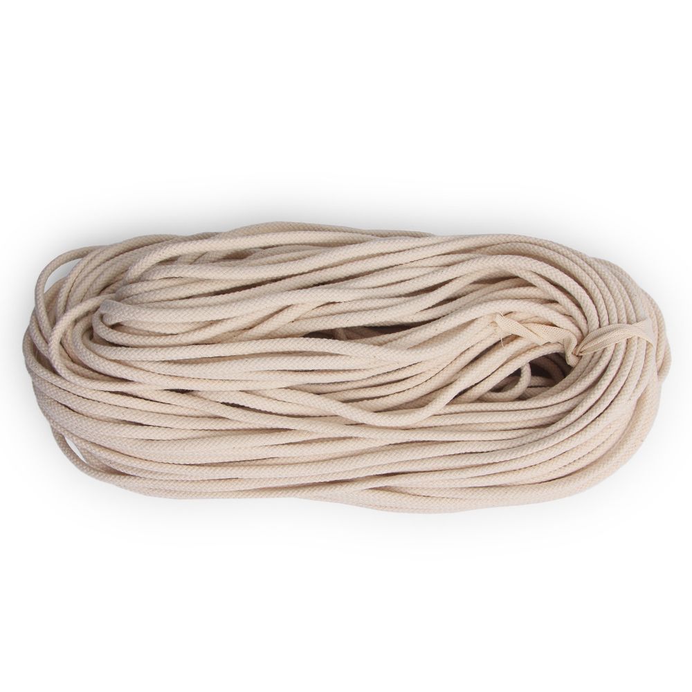 Шнур плоский плетеный х/б ⌀6.0 мм / 50 метров, цв. суровый, цв.Мн