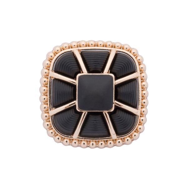 Пуговицы на ножке 36L=23 мм, металл, GD.Black (золото-черный), 10 шт, MP07