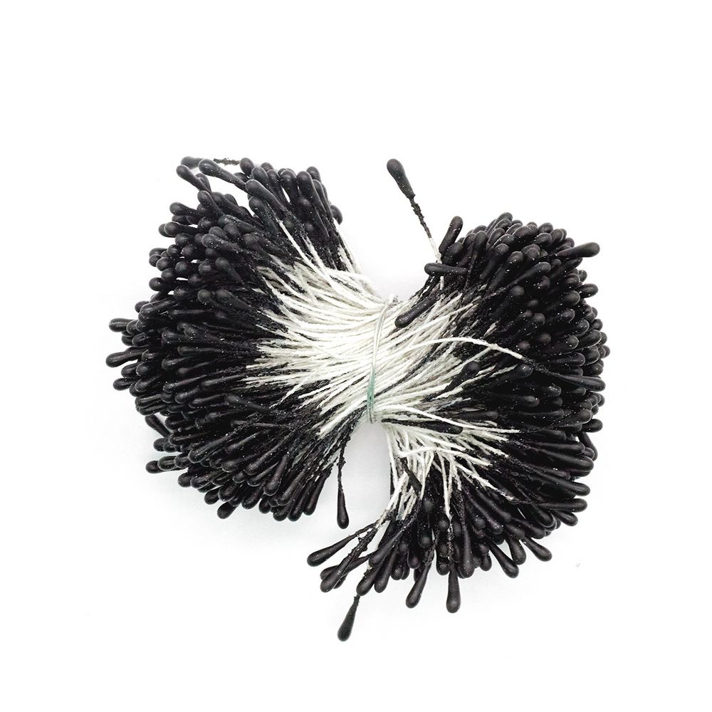 Тычинки для искусственных цветов 6см (черный), S090477