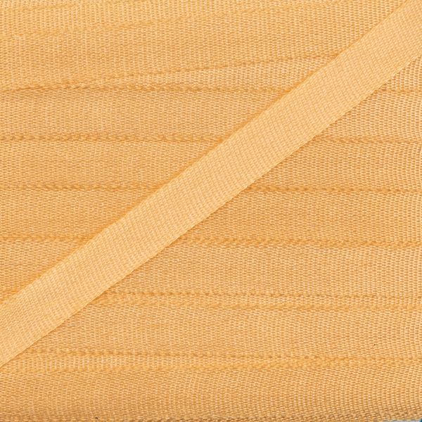 Лента (тесьма) шелковая 4.0 мм / 45.5±0.5 метров, №024 желтый, Gamma SR-4