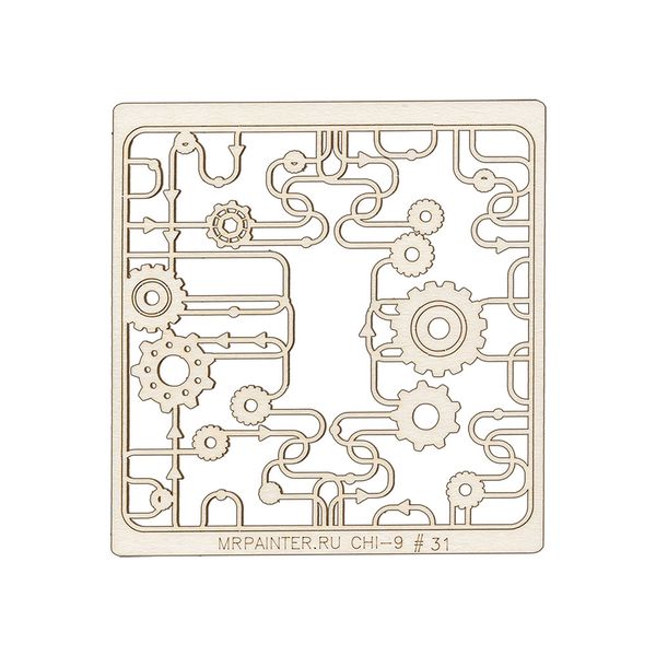 Чипборд 9.5х10 см, 1 шт, 31 Стимпанк, Mr.Painter CHI-9