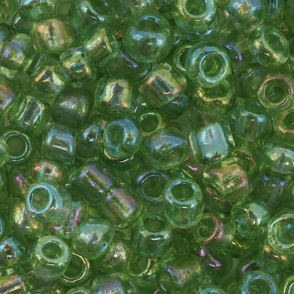 Бисер Astra&Craft 11/0 (2.1 мм), 500 г, цв. 179А св. зеленый/прозрачный, радужный