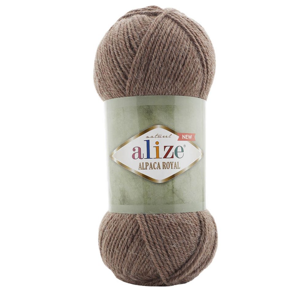 Пряжа Alize (Ализе) Alpaca Royal New / уп.5 мот. по 100 г, 250м, (688 кофейный меланж)