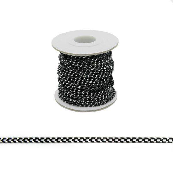 Цепь алюминиевая К21601,5х3,6 мм, 10 м, 10, черный