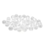 Бусины пластик ⌀10 мм, полупрозрачные матовые, 20 г, 35±3 шт, Astra&Craft, 033 прозрачный