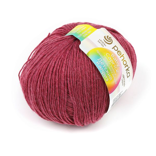 Пряжа Пехорка Детский каприз / уп.10 мот. по 50 г, 225 м, 525 св.слива