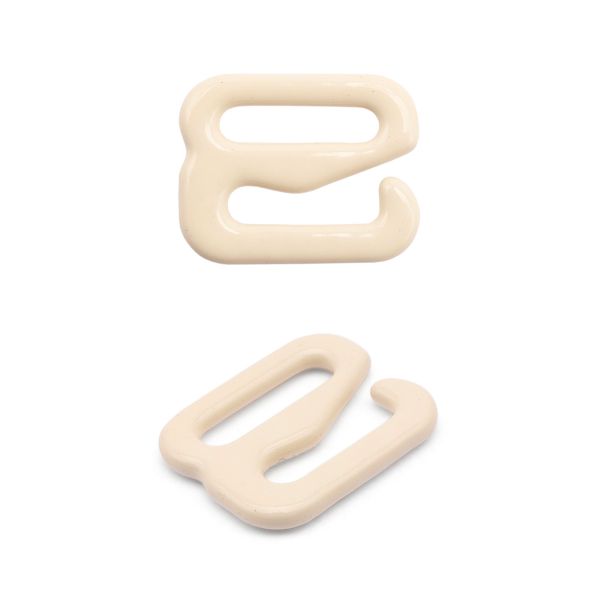 Крючки для бюстгальтера металл 8.0 мм, 20 шт, C571 молочный, ГВ1009