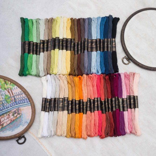 Набор хлопкового мулине №9, 50 цветов (50 шт по 8 метров), Bestex