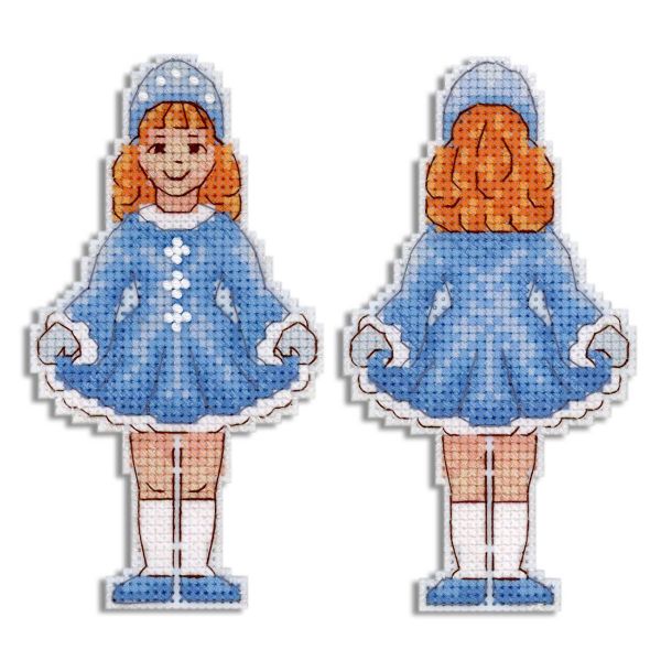 Набор для вышивания нитками МП Студия, Советские ребята. Катя, 6х12 см