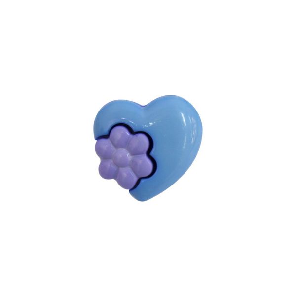 Украшения декоративные пуговицы Сердце с цветком, 48634 15мм 36 шт, 373/144