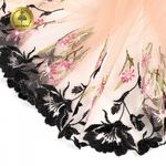 Кружево на сетке (вышитое) 210мм цв.мульти, левая, 6,85м, Kruzhevo