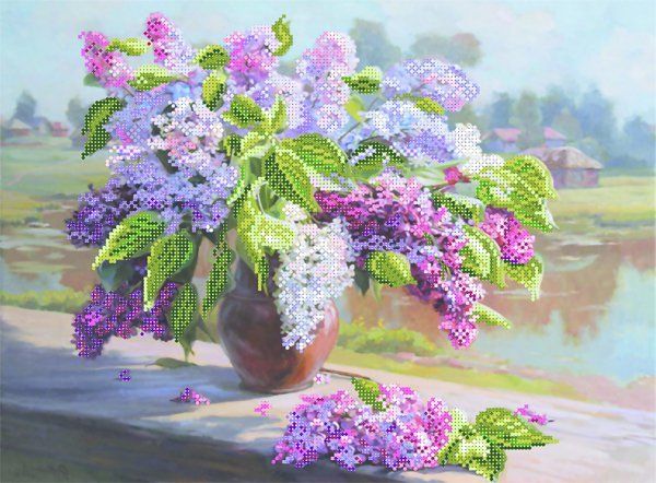 Рисунок для вышивания Матренин Посад (шелк), 37х49 -4026 Сирень