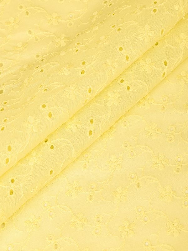 Ткань шитьё (прошва) 100 г/м², 150 см / 2 метра, TBY.Emb.8067.15, 15 желтый