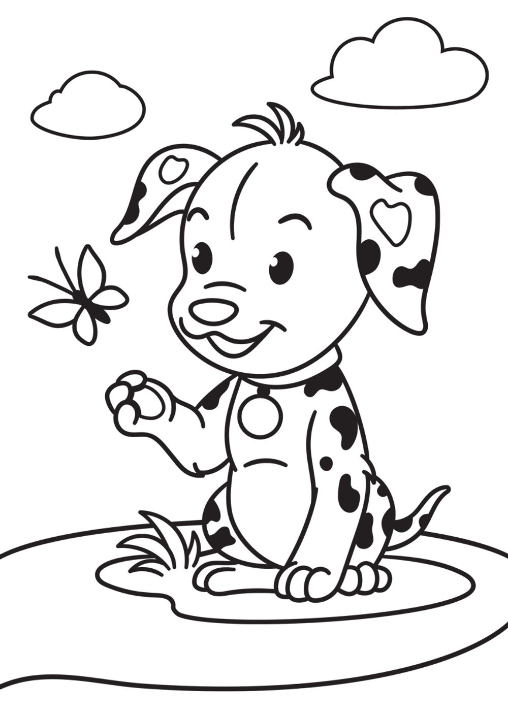 Набор для раскрашивания цветным песком №32 Далматинец, 16.5х23 см, Hobbius SPT-01