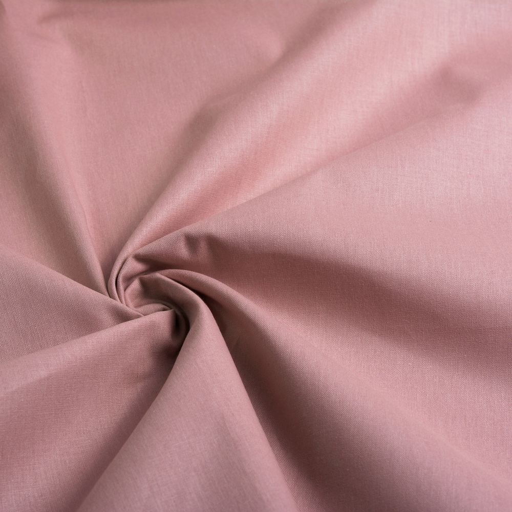 Ранфорс гладкокрашеный 130 г/м², шир.240 см, в нарезке, цв. чайная роза, 10 метров /TOS/