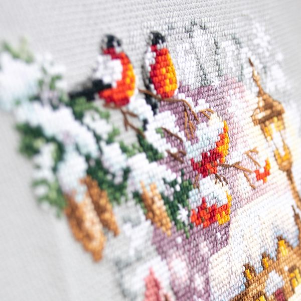 Набор для вышивания нитками Чудесная игла, Веселая зима, 17х27 см