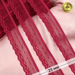 Кружево эластичное (стрейч) 25 мм, 8028, цв.S261 лесная ягода уп.50м, Kruzhevo