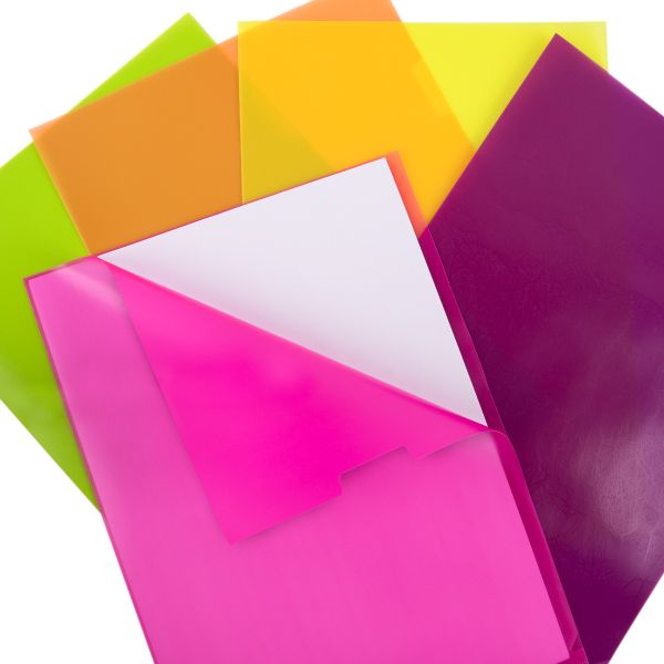 Папка-уголок A4 180 мкм волокно, 10 шт, ассорти EC210300200, Expert Complete