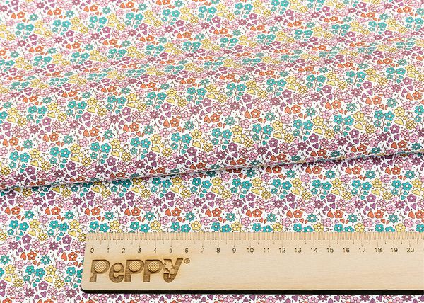 Ткань для пэчворка Peppy Крошки-матрешки, рулон 112 см / 5 метров, КМ-11 белый, Peppy