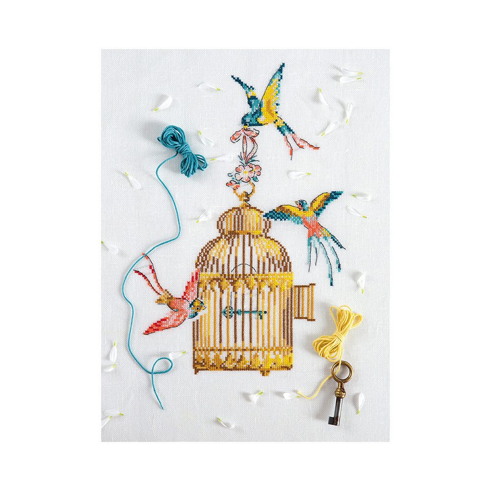 Книга. Французская вышивка крестом. Великолепные Цветы и Птицы Элен ле Берр. 978-5-00141-248-9 99906505