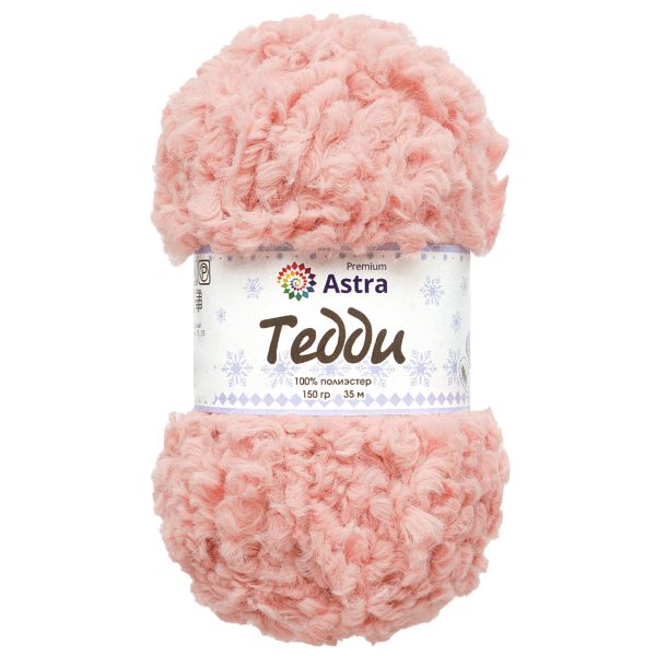 Пряжа Astra Premium (Астра Премиум) Тедди букле / уп.1 мот. по 150 г, 35 м, 06 розовый