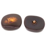 Пуговицы на ножке 3.01-428-46, золото/коричневый, 20 шт