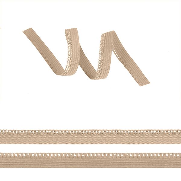 Резинка бельевая (ажурная) 10.0 мм / 100 метров, F307 бежевый