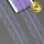 Кружево отделочное в стиле "трикотаж" 40 мм, 150-1, цв.07 сиреневый, 9.14м