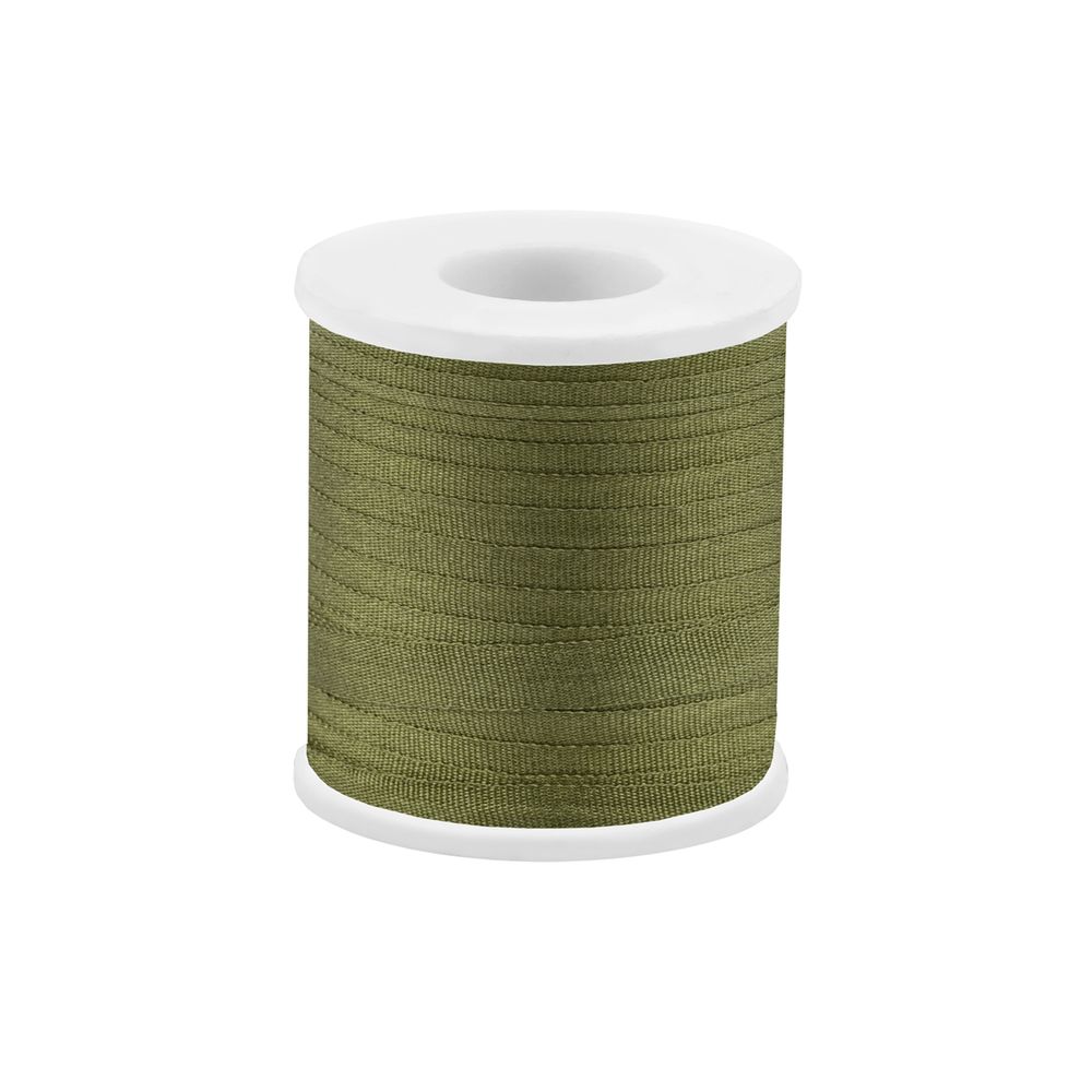 Лента (тесьма) шелковая 4.0 мм / 45.5±0.5 метров, №216 зеленый, Gamma SR-4