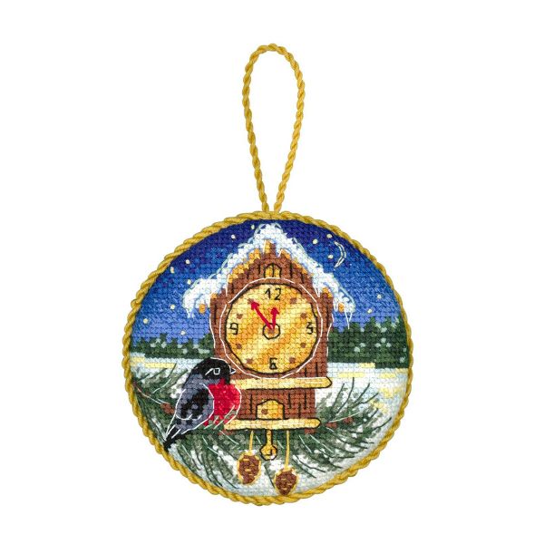 Набор для вышивания нитками МП Студия НВ-905, Лесные часы. Пинкип, 9х9 см